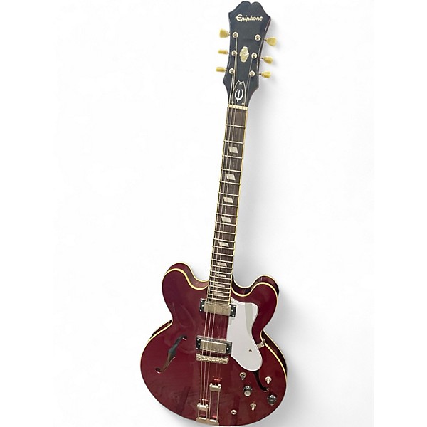 Used Epiphone Riviera Candy Apple Red Hollow Body Electric Guitar