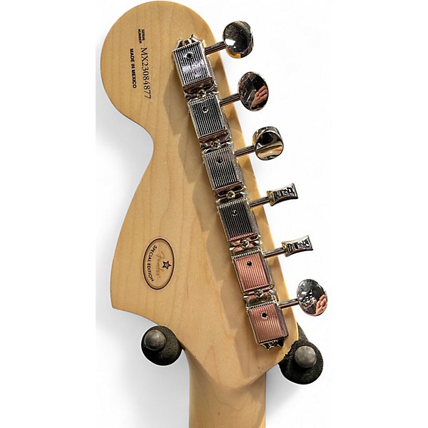 Used 2023 Fender Tom Delonge Signature Stratocaster Graffiti Yellow Solid Body Electric Guitar