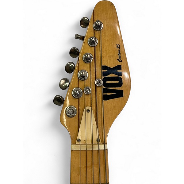 Vintage 1980s VOX CUSTOM 25 Natural Solid Body Electric Guitar