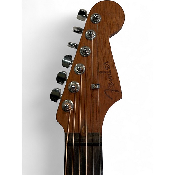 Used Fender Acoustasonic Jazzmaster Arctic White Acoustic Electric Guitar