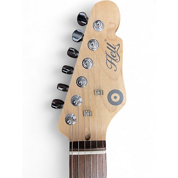 Used Hell Guitars Zero Dot White Solid Body Electric Guitar