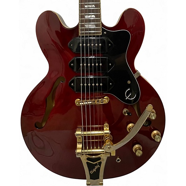 Used Epiphone Riviera P93 Wine Red Hollow Body Electric Guitar