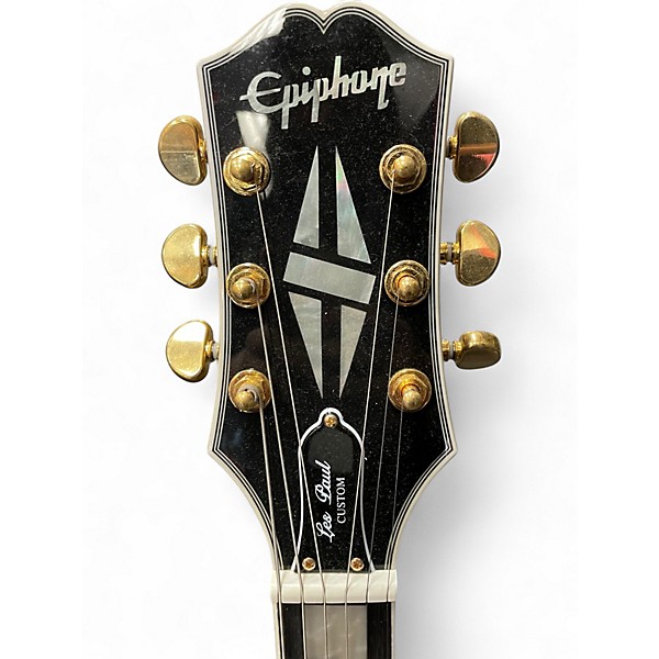 Used Epiphone Les Paul Custom Antique Ivory Solid Body Electric Guitar