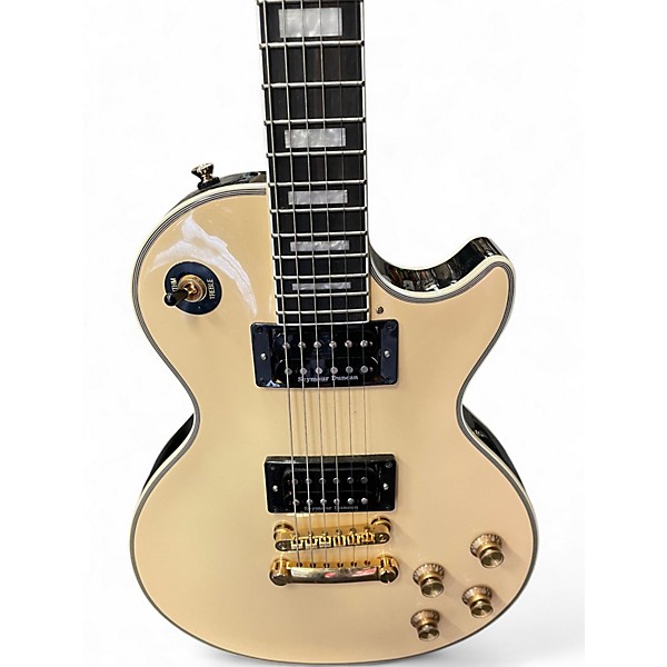 Used Epiphone Les Paul Custom Antique Ivory Solid Body Electric Guitar