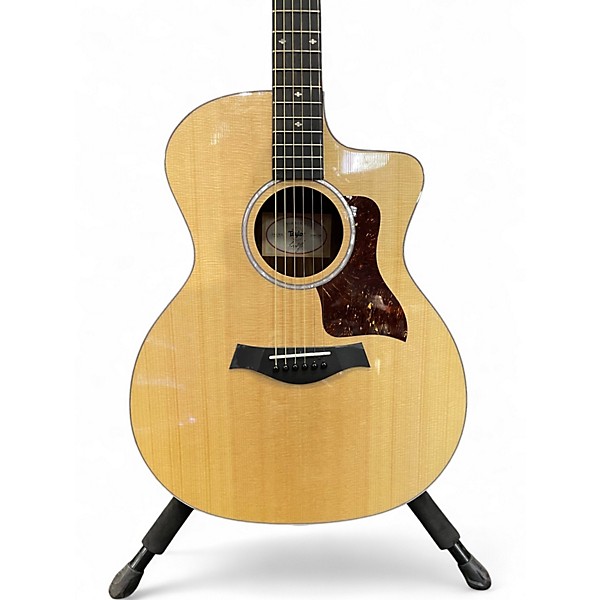 Used Taylor 214CE Deluxe Natural Acoustic Electric Guitar