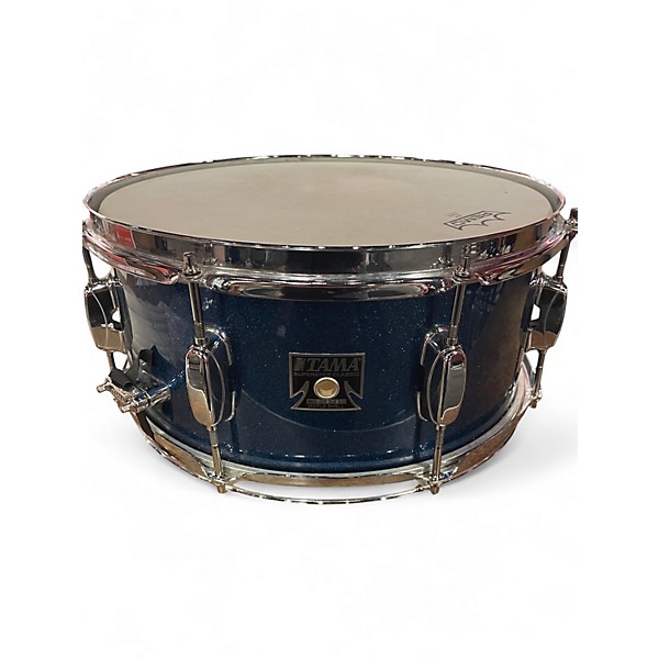 Used TAMA 6.5X14 Superstar Snare BLUE SPARKLE Drum