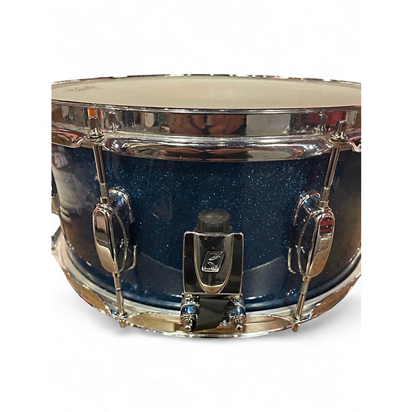 Used TAMA 6.5X14 Superstar Snare BLUE SPARKLE Drum
