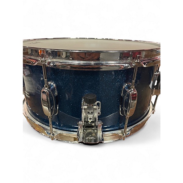 Used TAMA 6.5X14 Superstar Snare BLUE SPARKLE Drum