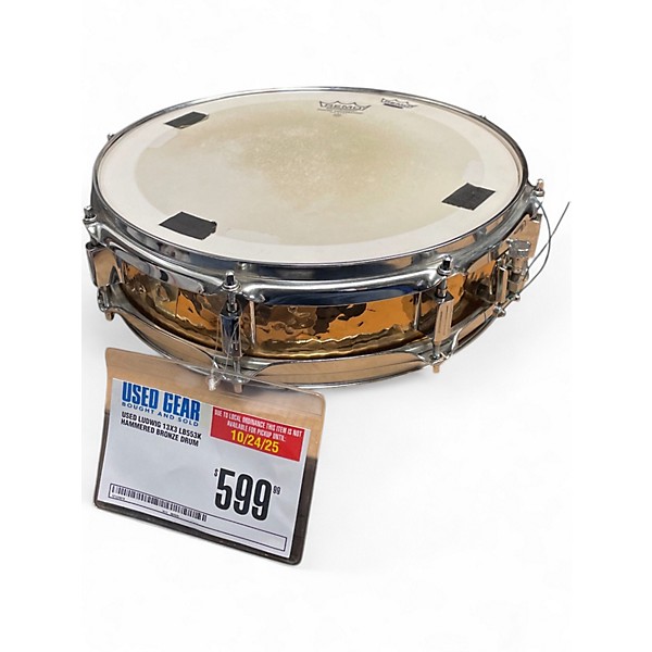 Used Ludwig 13X3 LB553K Hammered Bronze Drum