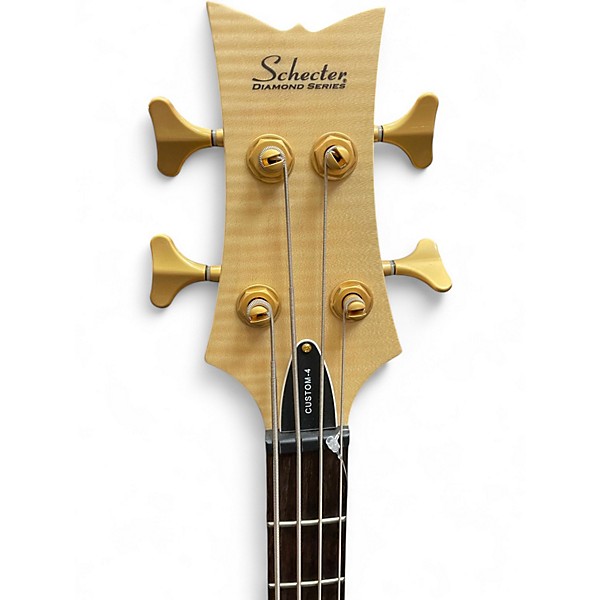 Used Schecter Guitar Research Stiletto Custom 4 String Antique Natural Electric Bass Guitar