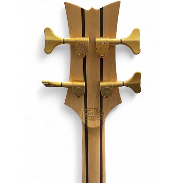 Used Schecter Guitar Research Stiletto Custom 4 String Antique Natural Electric Bass Guitar