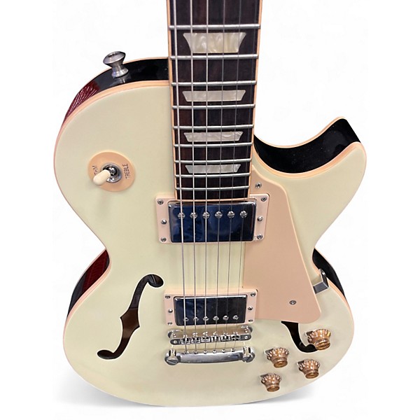 Used 2015 Gibson Limited Les Paul ES Memphis Classic White Hollow Body Electric Guitar