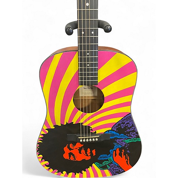 Used Martin Jimi Hendrix MIM Road Series Limited Edition Graphic Acoustic Electric Guitar