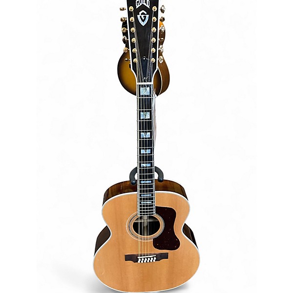 Used Guild F512 NATURAL 12 String Acoustic Electric Guitar