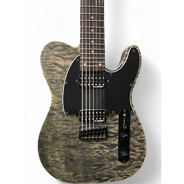 Used Michael Kelly 507-7 7-STRING SATIN BLACK BURL Solid Body Electric Guitar