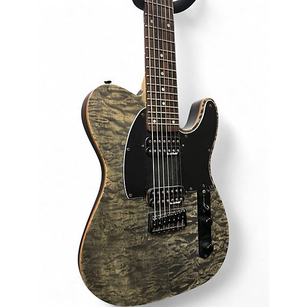 Used Michael Kelly 507-7 7-STRING SATIN BLACK BURL Solid Body Electric Guitar