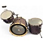 Used Gretsch Drums 3 Piece USA Custom Black Satin Flame Drum Kit thumbnail