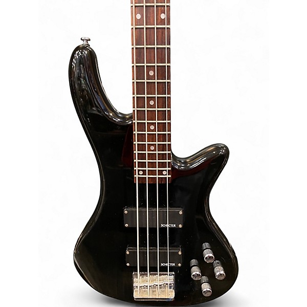 Used Schecter Guitar Research DIAMOND SERIES STILETTO DELUXE 4 Black Electric Bass Guitar
