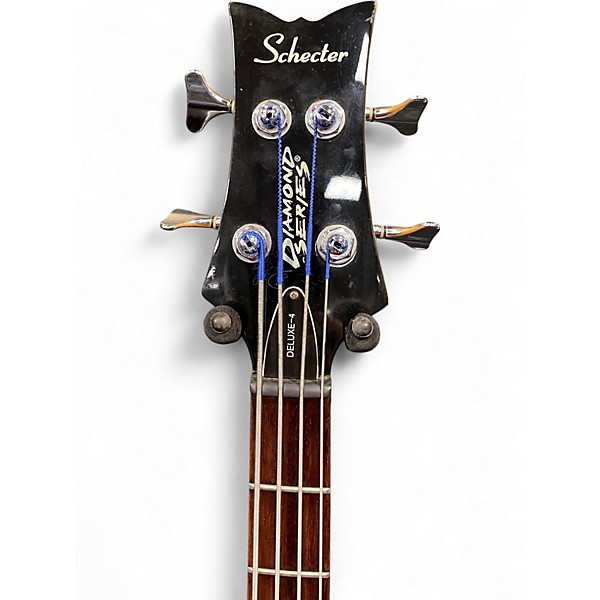 Used Schecter Guitar Research DIAMOND SERIES STILETTO DELUXE 4 Black Electric Bass Guitar