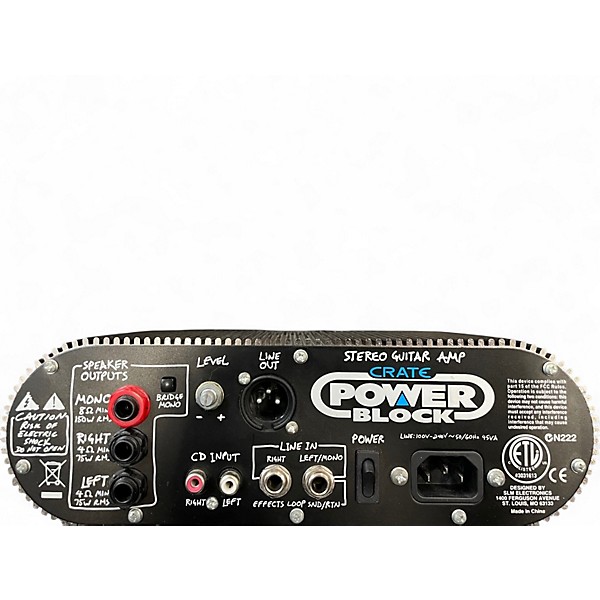 Used Crate Power Block Solid State Guitar Amp Head