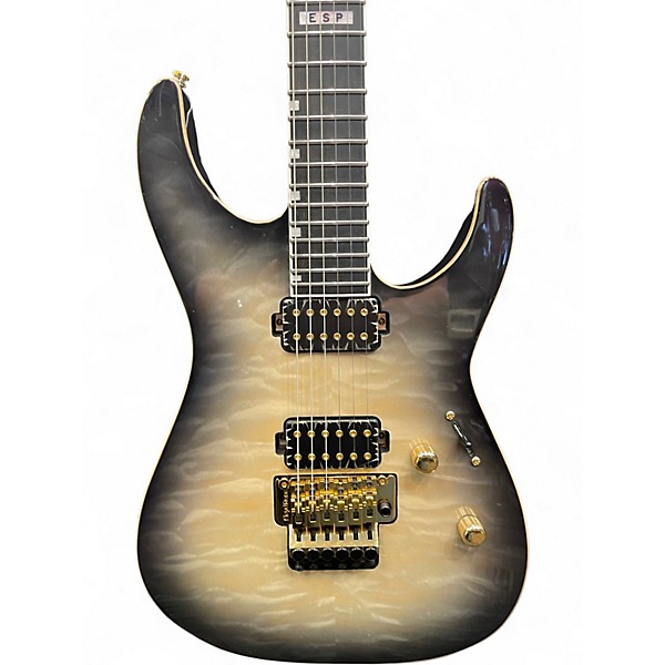 Used ESP E-II M-2 Quilted Maple Black Burst Solid Body Electric Guitar