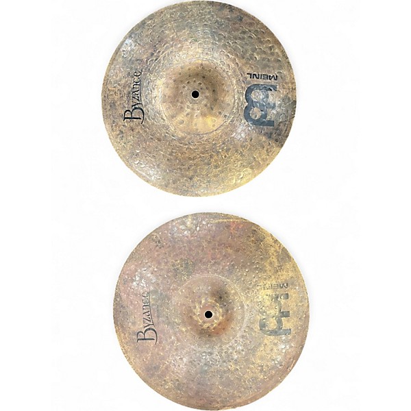Used MEINL 14in Byzance Dark Hi Hat Pair Cymbal