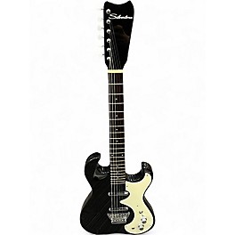 Used Silvertone 1449 Black Sparkle Solid Body Electric Guitar