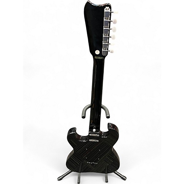 Used Silvertone 1449 Black Sparkle Solid Body Electric Guitar