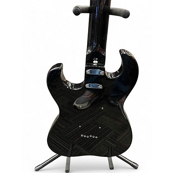 Used Silvertone 1449 Black Sparkle Solid Body Electric Guitar