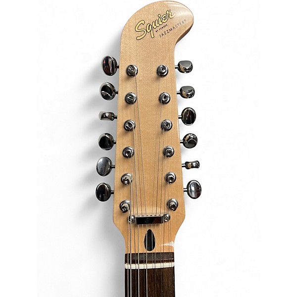 Used Squier PARANORMAL JAZZMASTER 7 12 STRING White Solid Body Electric Guitar