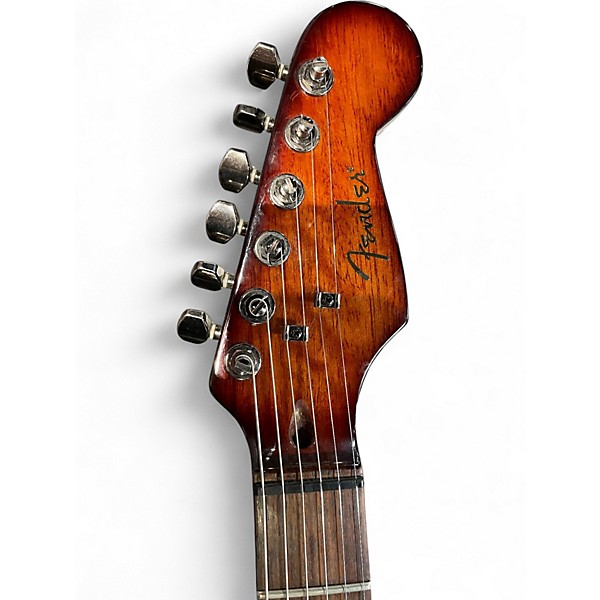 Used Fender Showmaster Trans Orange Solid Body Electric Guitar