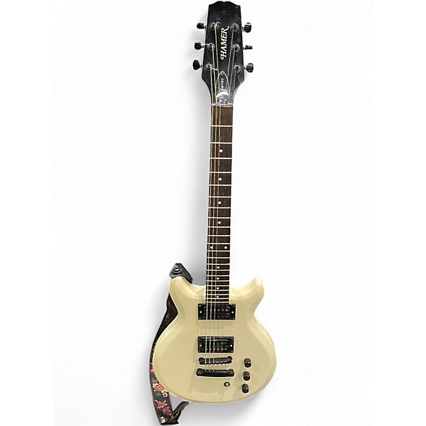 Used Hamer SFX SERIES WHITE Solid Body Electric Guitar