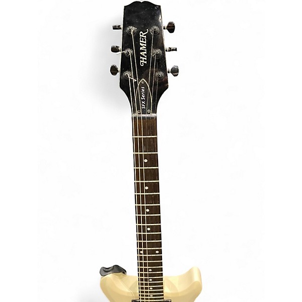 Used Hamer SFX SERIES WHITE Solid Body Electric Guitar