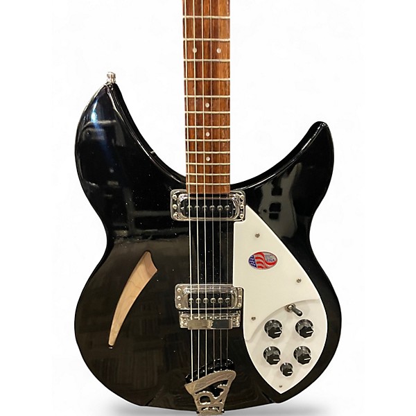 Used Rickenbacker 330 Black Hollow Body Electric Guitar