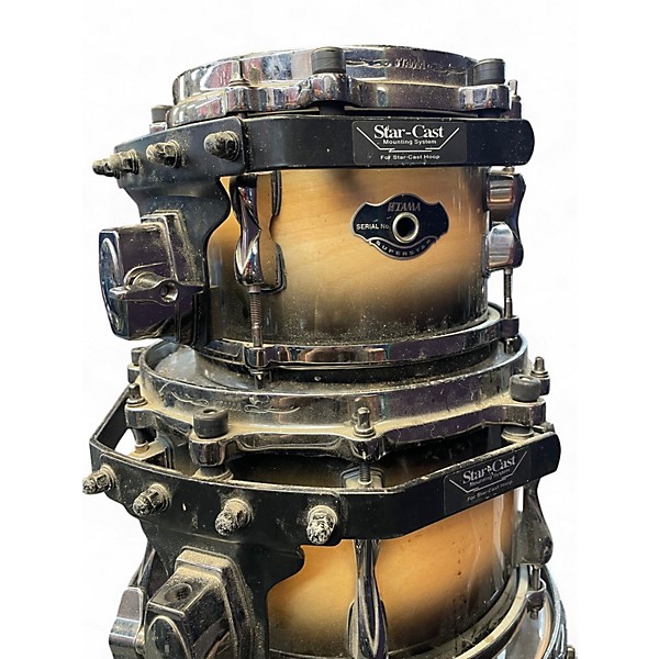 Used TAMA 6 Piece Superstar Natural to Black Burst Drum Kit