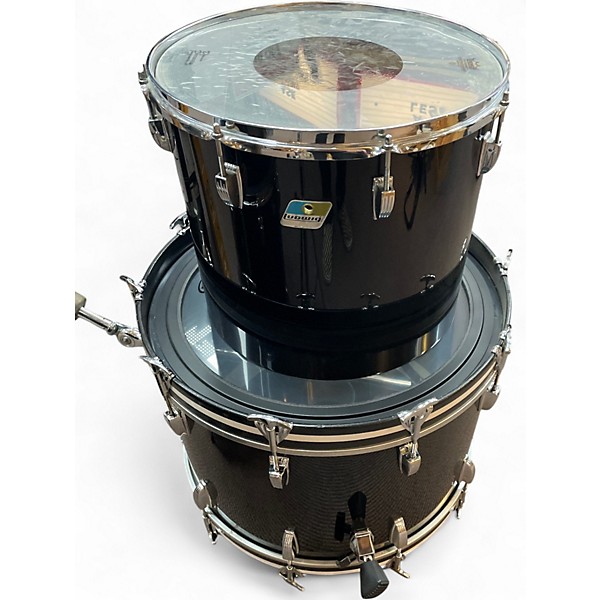 Vintage 1970s Ludwig 6 Piece Vistalite Black Drum Kit