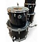 Vintage 1970s Ludwig 6 Piece Vistalite Black Drum Kit