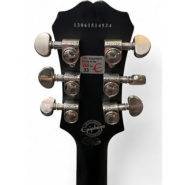 Used Epiphone Les Paul Custom Black Solid Body Electric Guitar