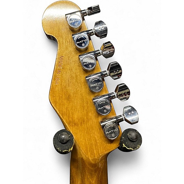 Used Walla Walla Maverick Honey Stain Solid Body Electric Guitar