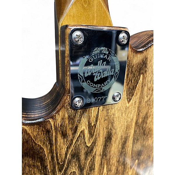 Used Walla Walla Maverick Honey Stain Solid Body Electric Guitar