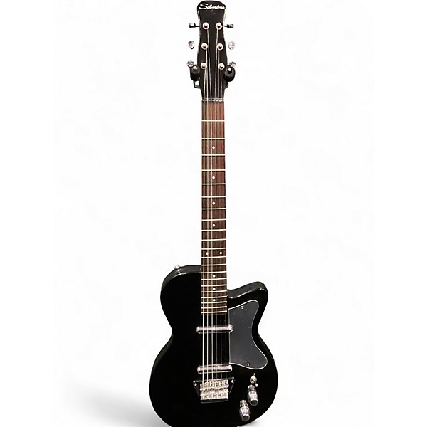 Used Silvertone U2 Black Solid Body Electric Guitar