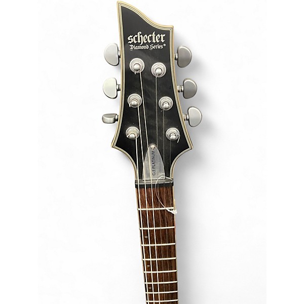 Used Schecter Guitar Research C1 Platinum Trans Black Solid Body Electric Guitar