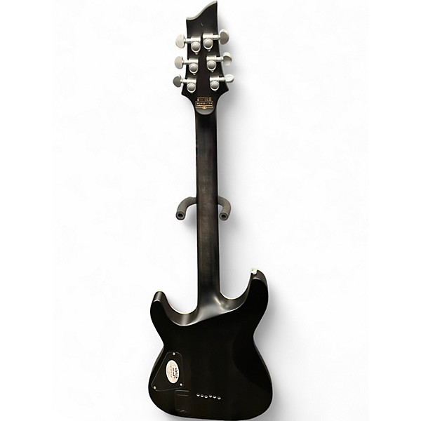 Used Schecter Guitar Research C1 Platinum Trans Black Solid Body Electric Guitar