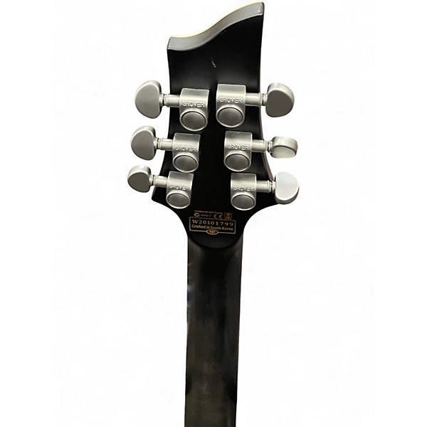 Used Schecter Guitar Research C1 Platinum Trans Black Solid Body Electric Guitar