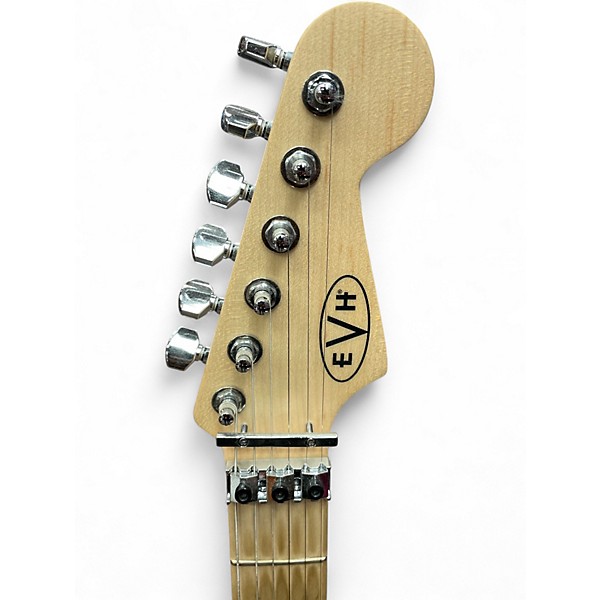 Used EVH Striped Series Black and White Solid Body Electric Guitar