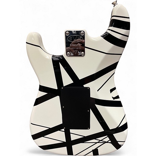 Used EVH Striped Series Black and White Solid Body Electric Guitar