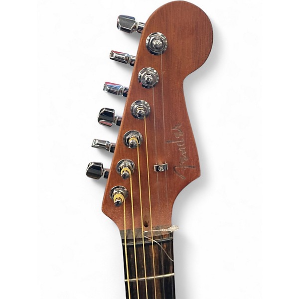 Used Fender American Acoustasonic jazzmaster Natural Acoustic Electric Guitar