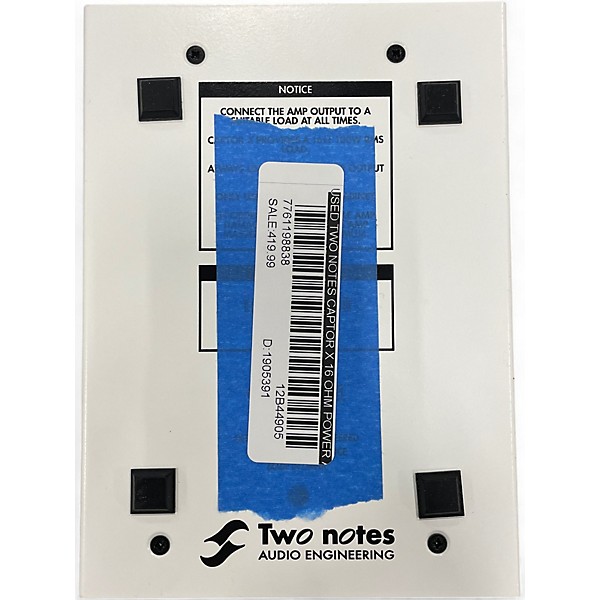 Used Two Notes CAPTOR X 16 OHM Power Attenuator