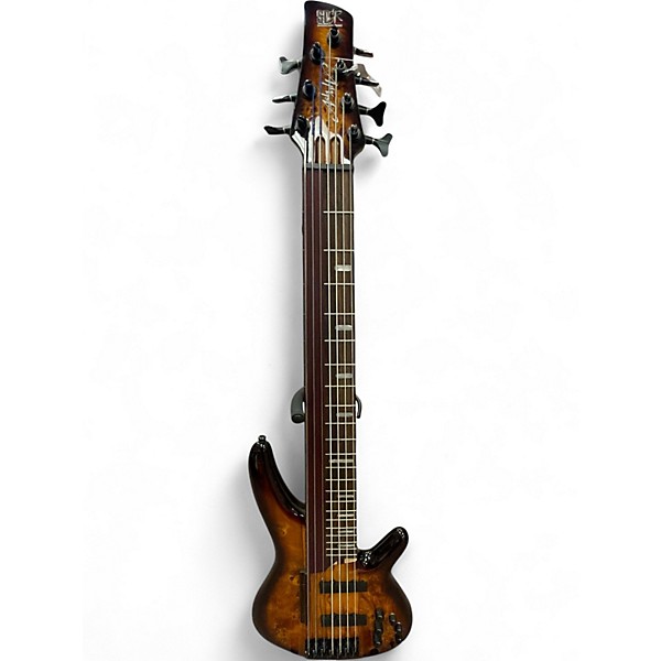 Used Ibanez SRAS7 Tobacco Burst Electric Bass Guitar Tobacco