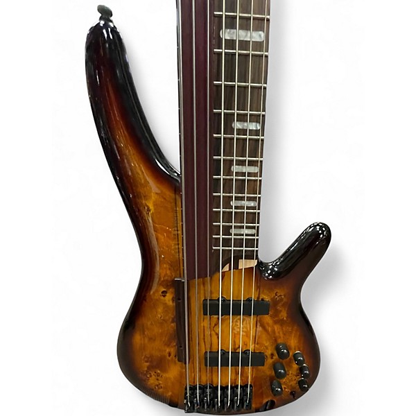 Used Ibanez SRAS7 Tobacco Burst Electric Bass Guitar Tobacco